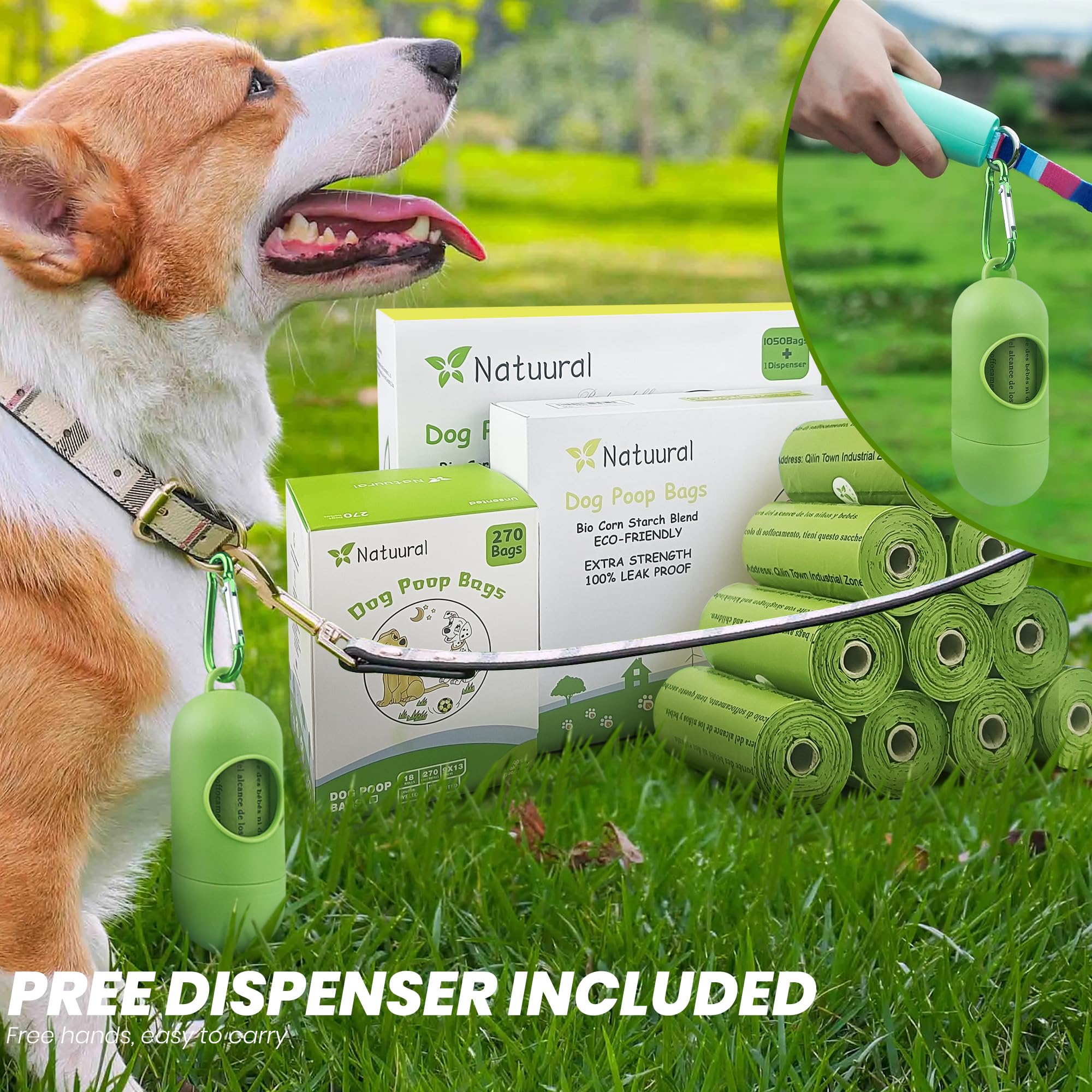 Natuural eco-friendly bags reduce environmental impact on walks.