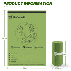 Natuural leak-proof bags provide reliable containment during waste pickup.