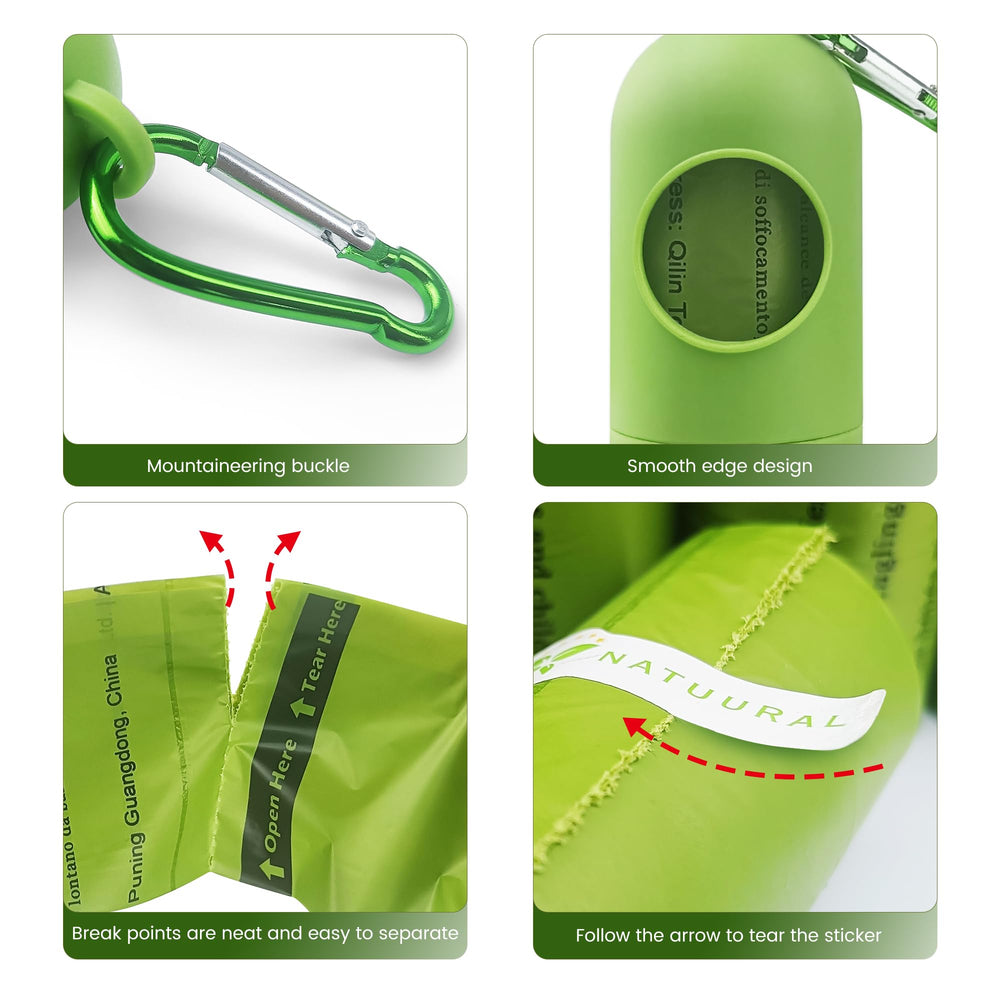 Natuural leak proof bags keep odors contained during walks.