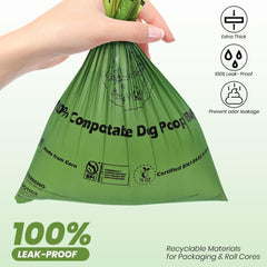 Natuural 9x13-inch bags shown for versatile pet waste disposal.