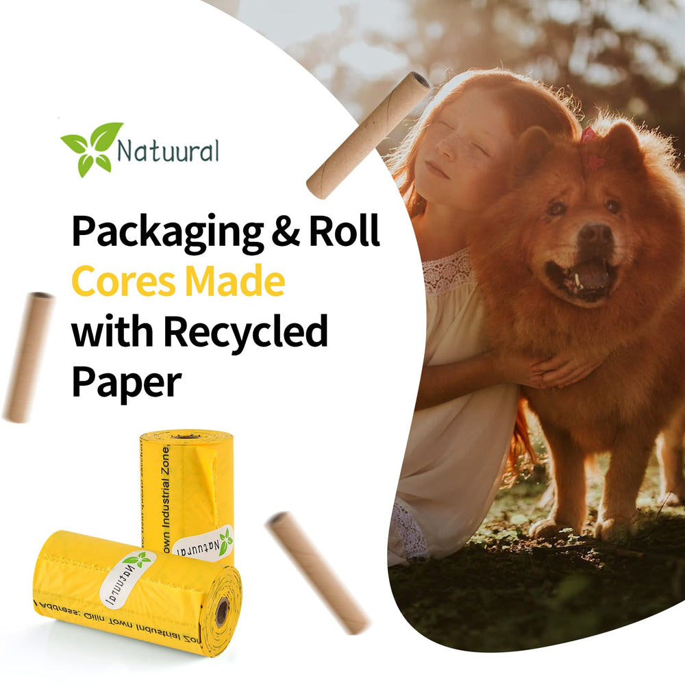 Natuural yellow bags are easy to spot in dispensers