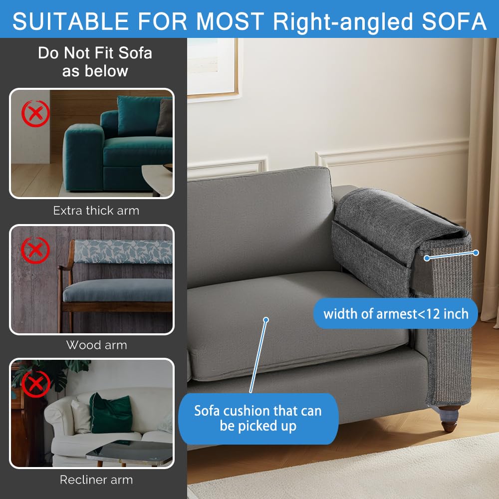 NATUYA armrest-protector snug contour around sofa edges.
