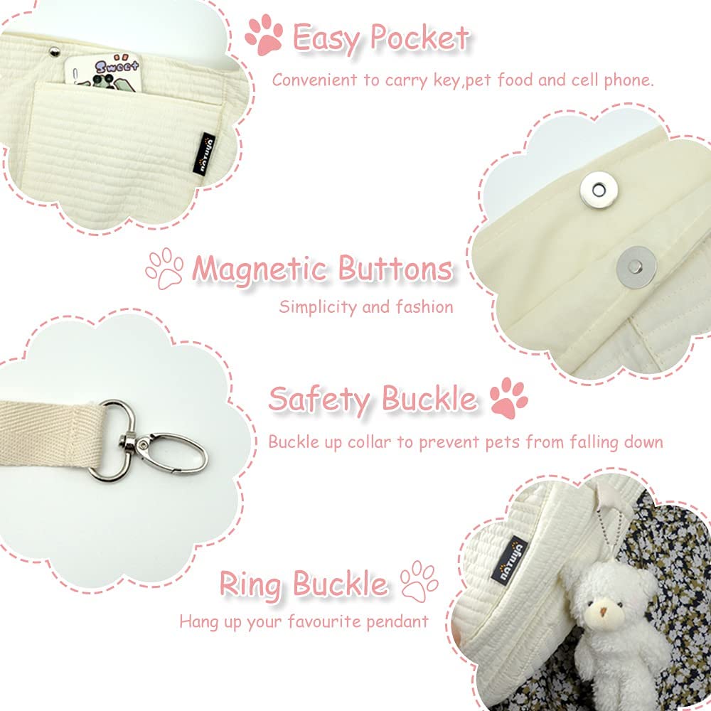 NATUYA small dog carrier sling side carry position.