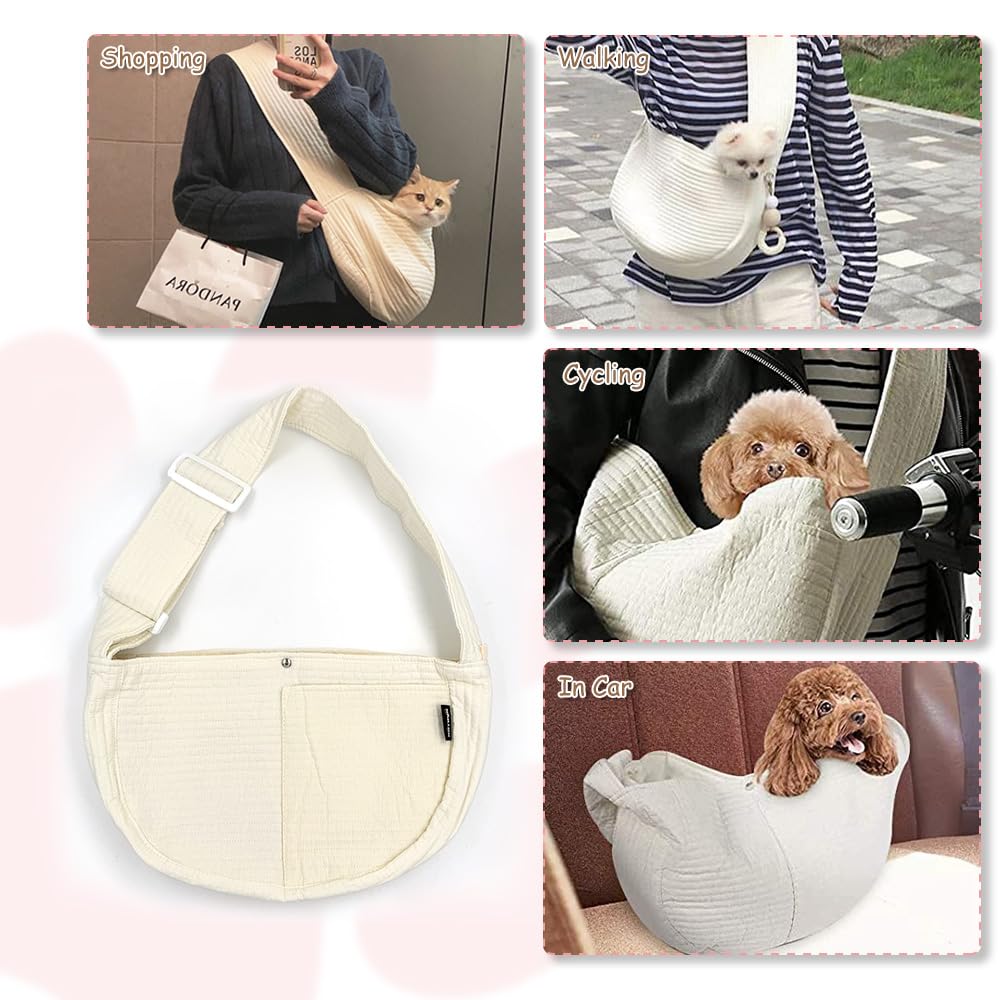 NATUYA small dog carrier sling washable canvas construction.