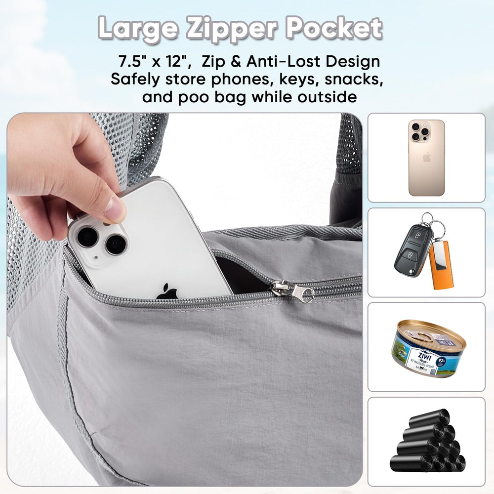 NATUYA front pocket for snacks and small essentials during trips
