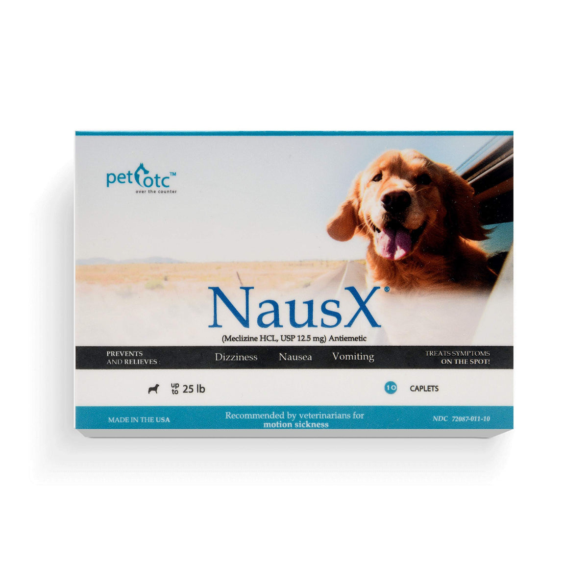 NausX anti-motion sickness bottle for dogs aids travel comfort