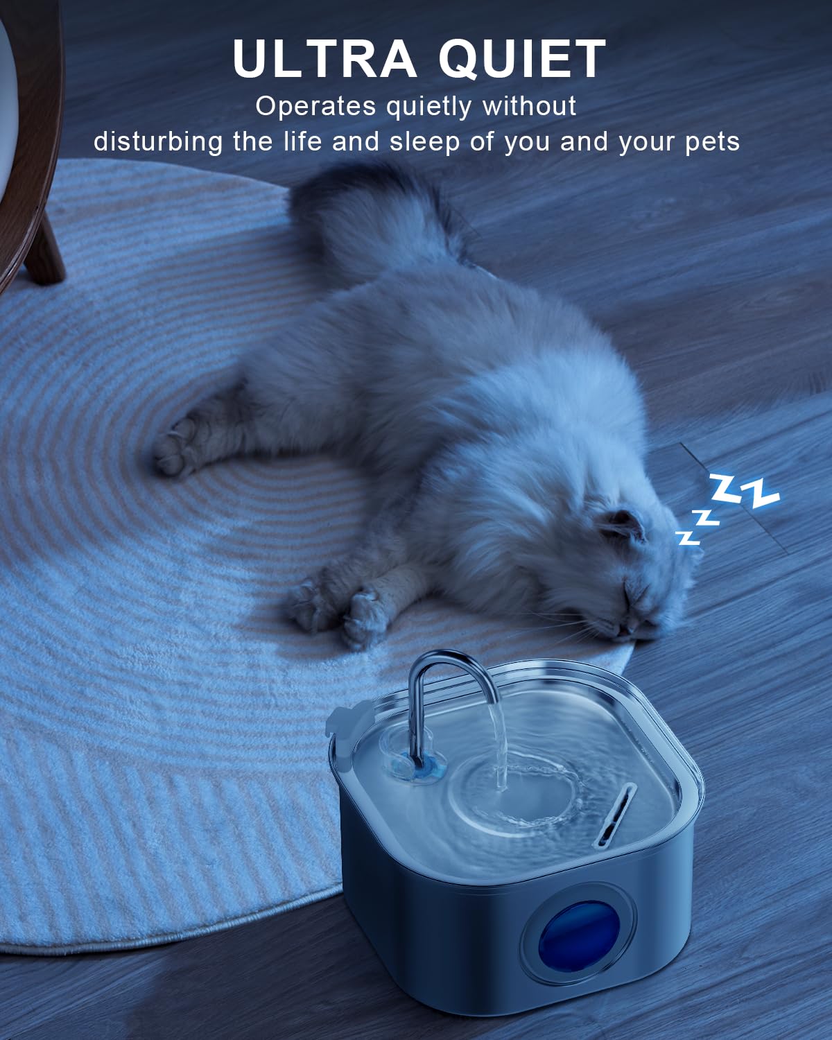 NautyPaws 360-degree water flow circulating water for freshness