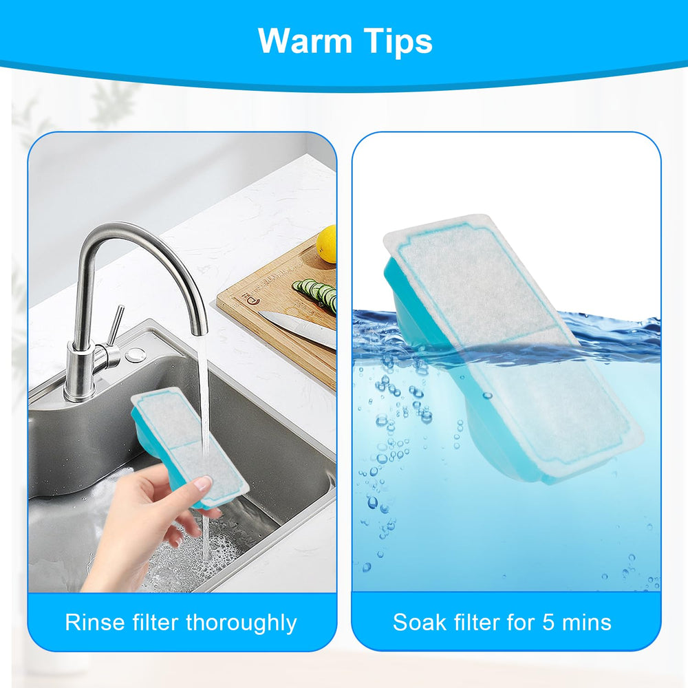 NautyPaws triple filtration system highlights hair debris removal for fresher water.