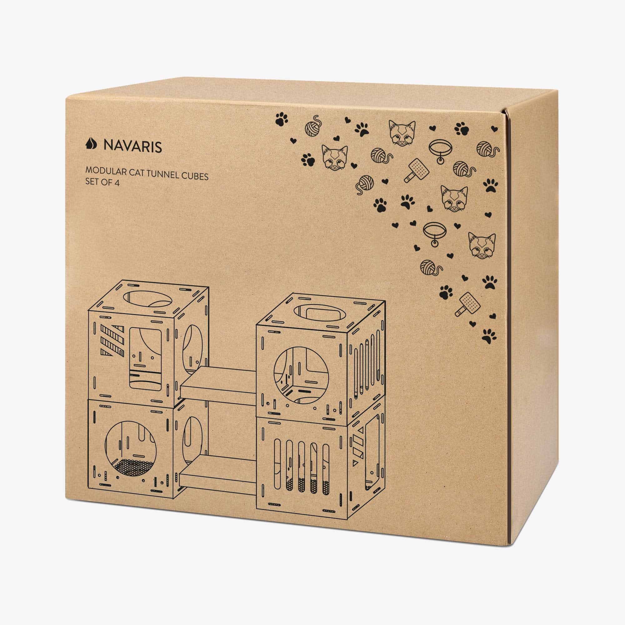 Navaris cat house-kit supports kitten play and early exploration.