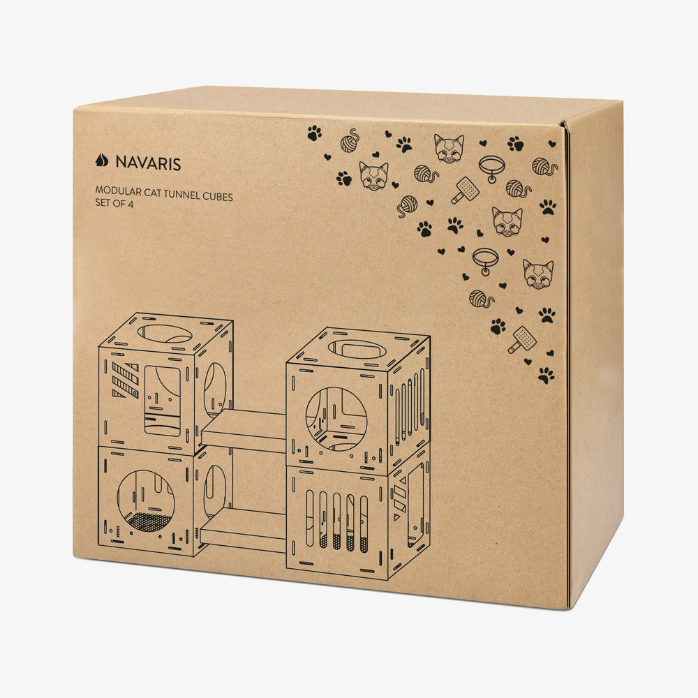 Navaris cat house-kit supports kitten play and early exploration.