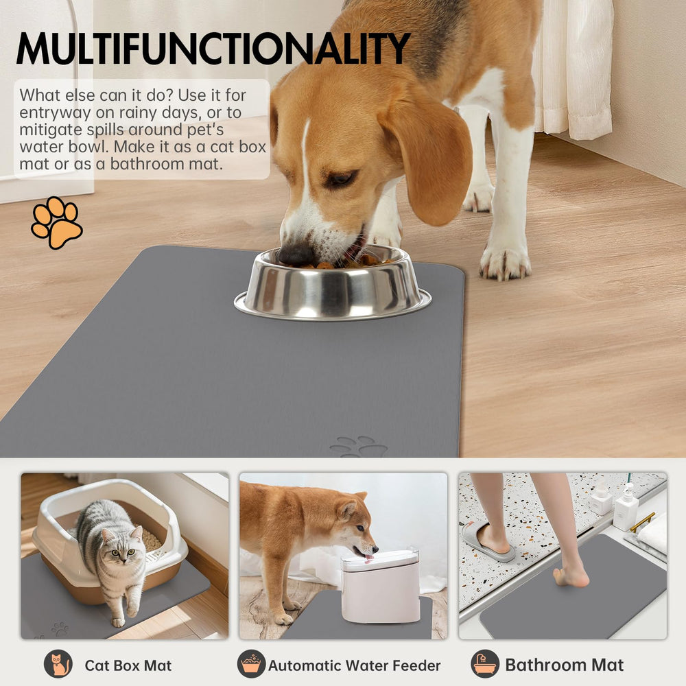 NAVKONY easy-clean diatomite pet mat resists moisture and cleans easily.