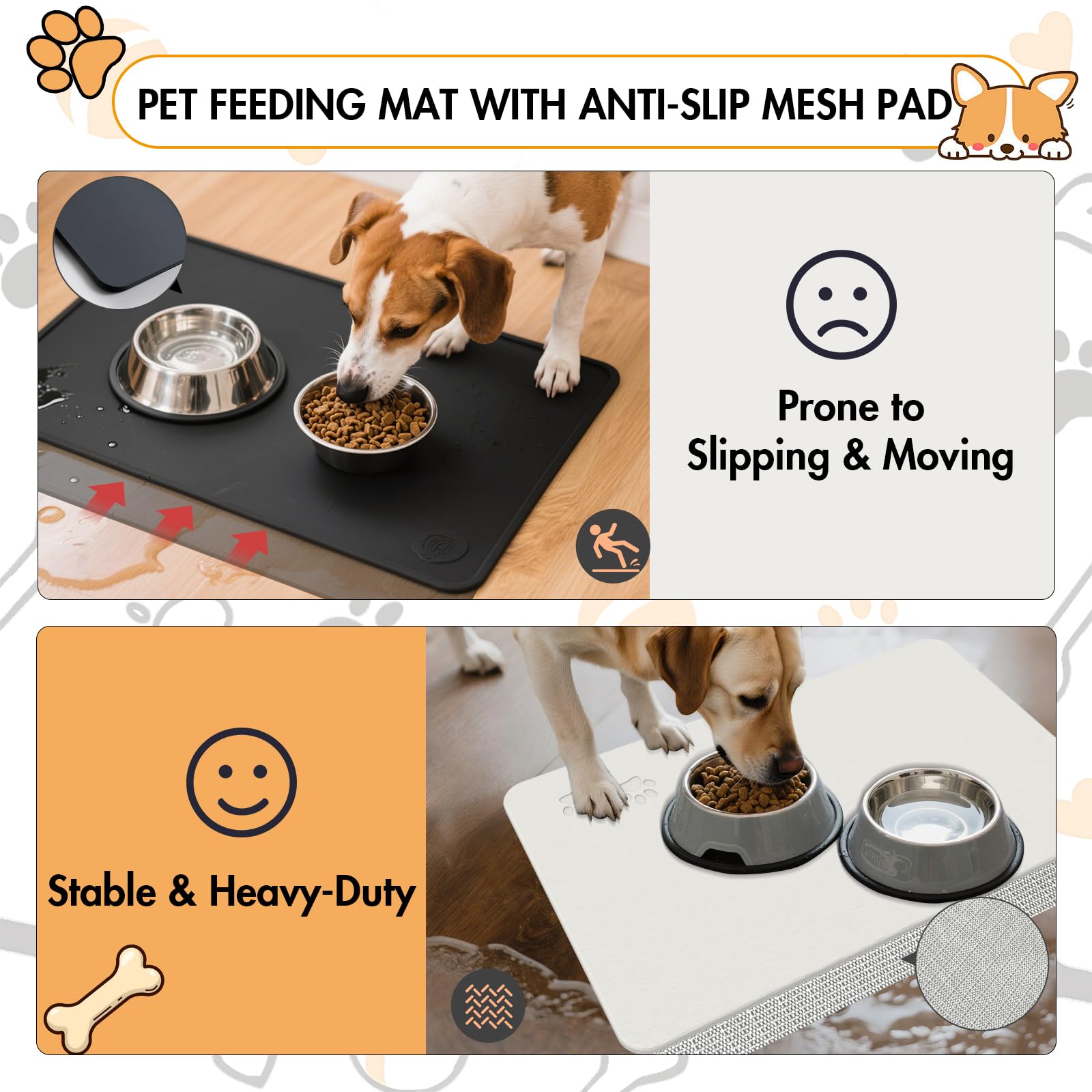 NAVKONY easy-clean pet mat rinse-and-sandpaper renews like new.