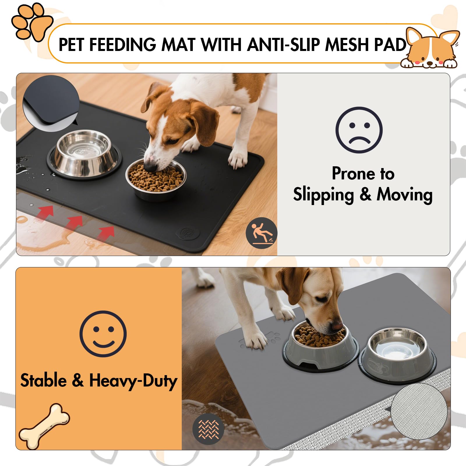 NAVKONY multiuse pet mat serves as bath or entryway mat.
