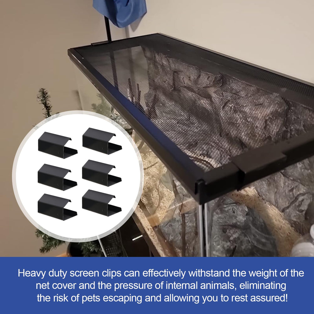 Nbbiww clip secures the screen edge to prevent escapes.