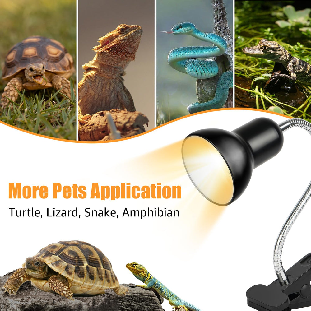 NBIIUYIGE turtle heat bulb 50W provides larger heat zone for bigger tanks.