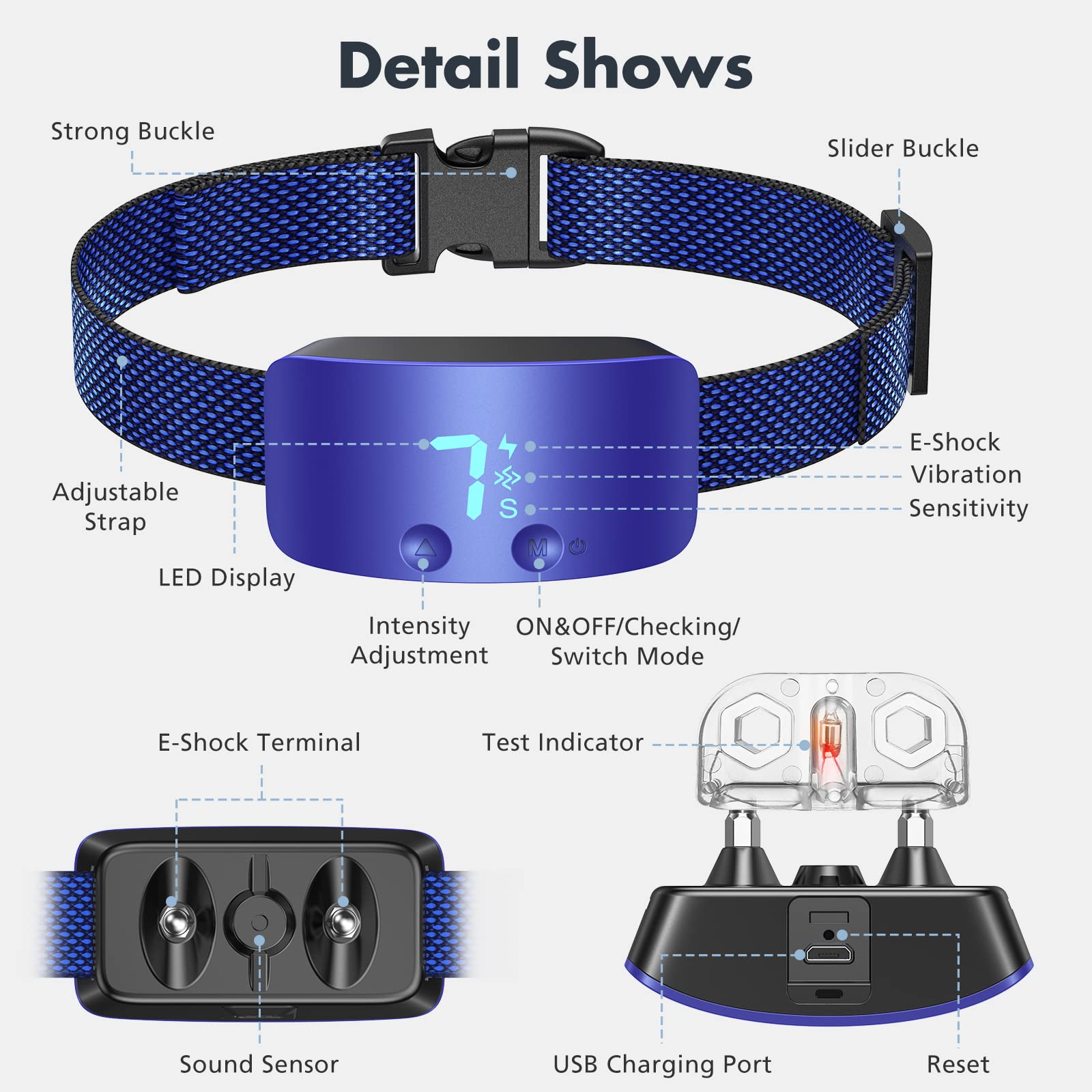 NBJU Bark Collar charging dock highlighting quick 30-minute top-up