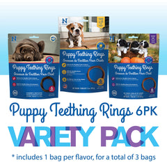 Close-up of N-Bone Puppy Teething Ring highlighting chew-friendly texture for gum relief.