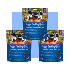 N-Bone Puppy Teething Rings pumpkin flavor round comforts teething gums