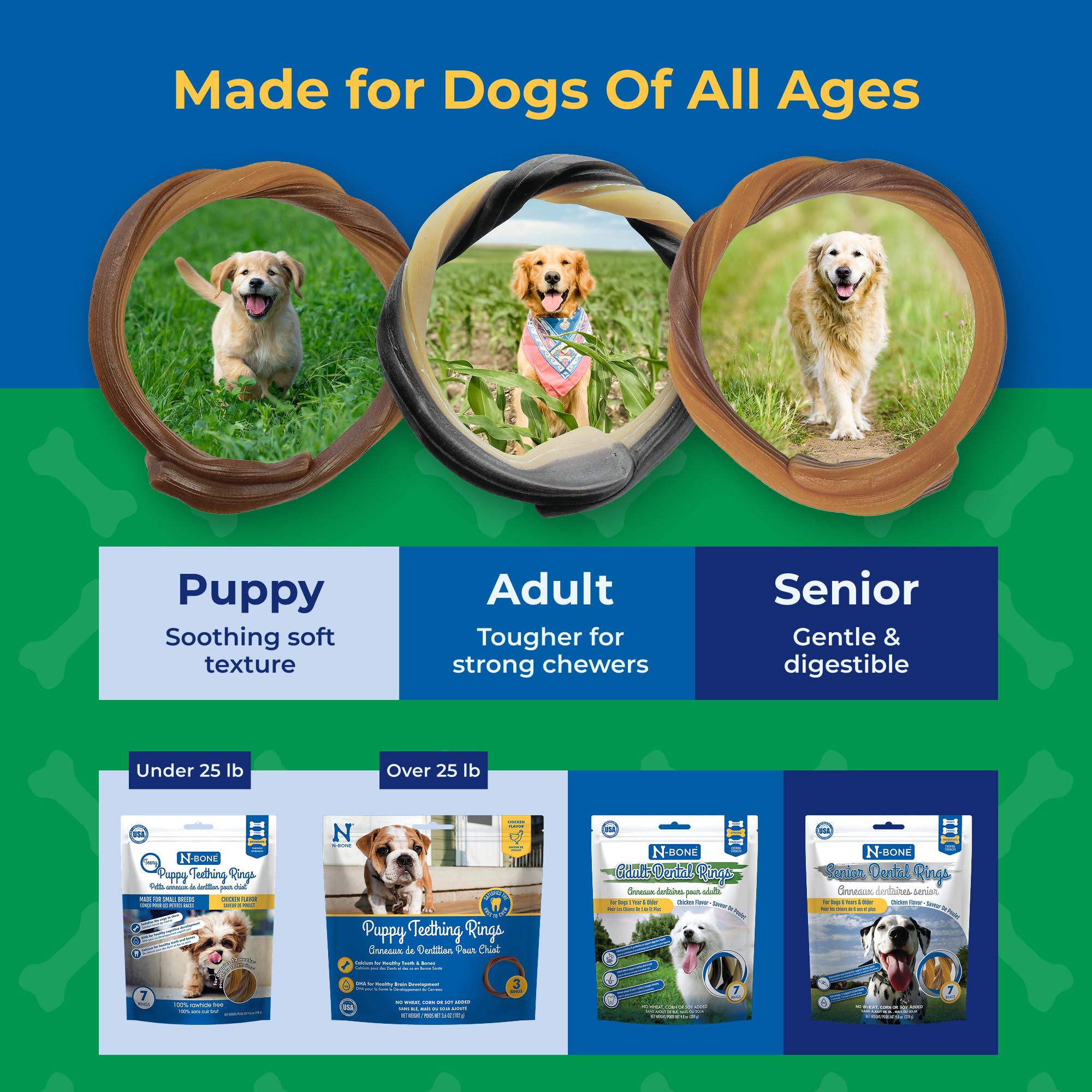 N-Bone Puppy Teething Rings USA-made with finest ingredients