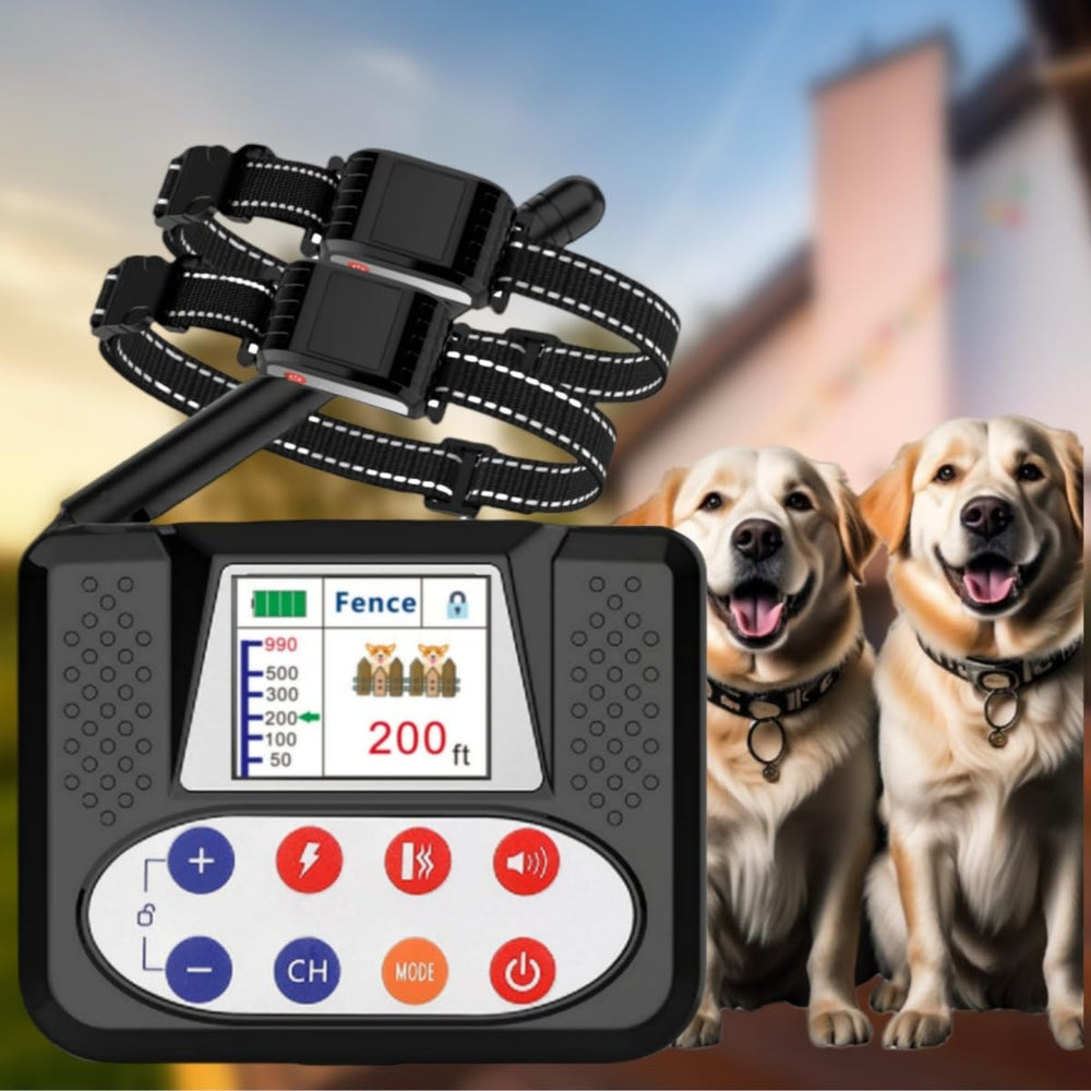 NBSUN wireless fence with LCD display for quick setup and control.