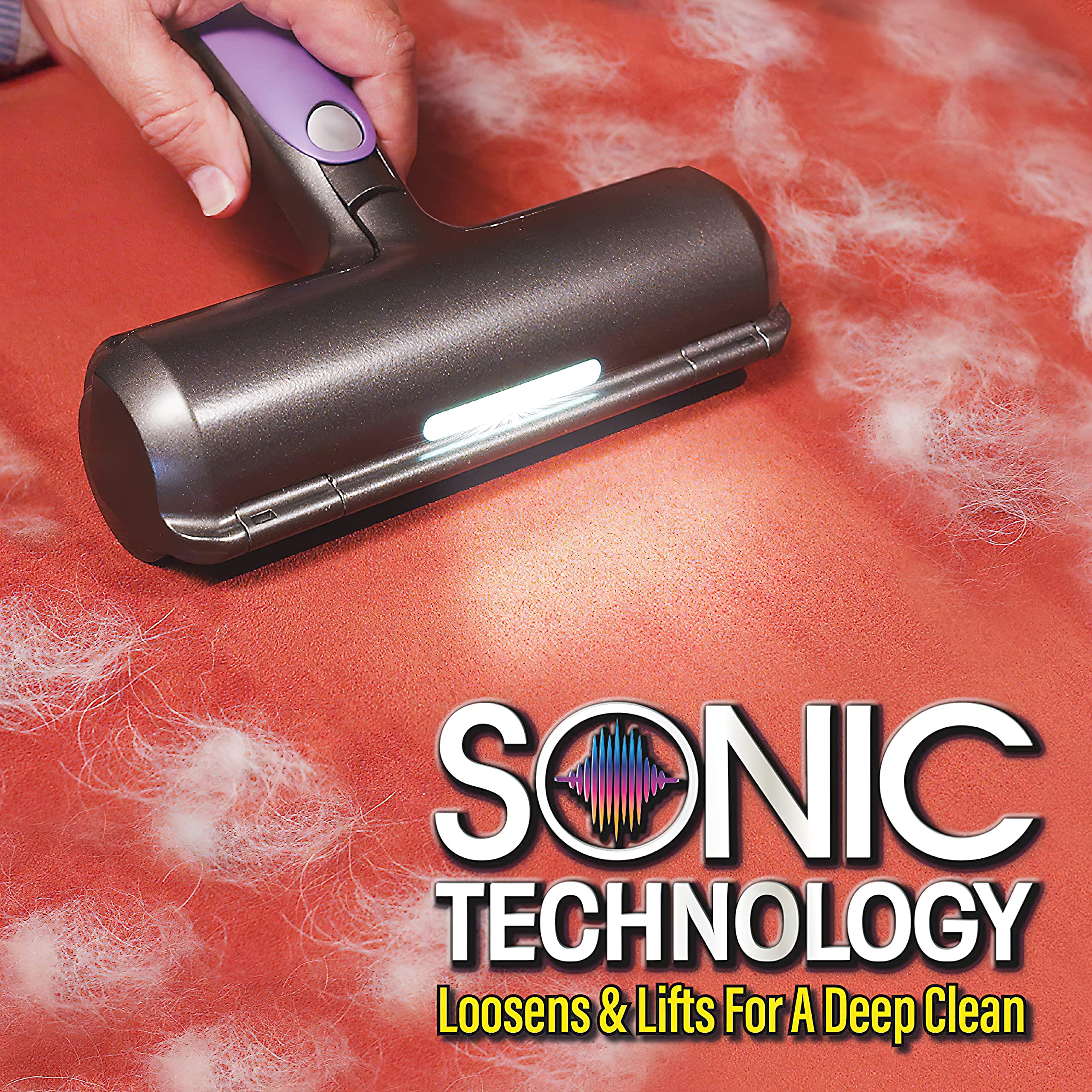 NC Furdaddy reusable pet hair remover roller in daily use