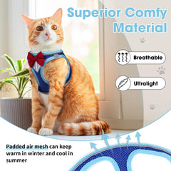 NCMAMA breathable mesh fabric keeps kitten comfortable during long walks