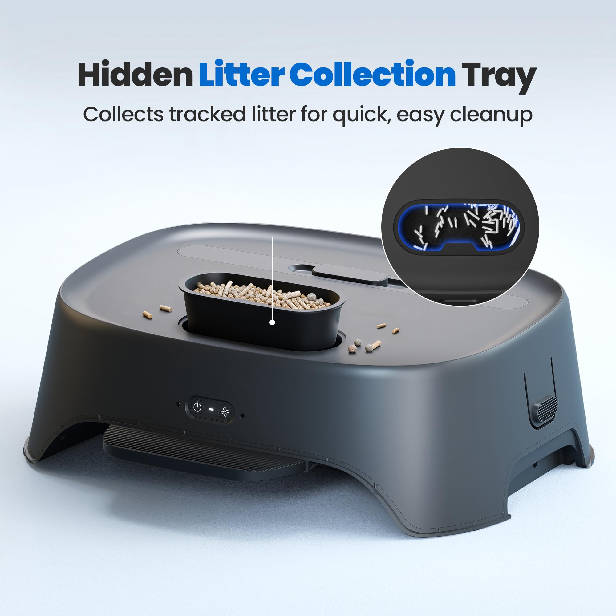Neakasa Airstep quiet operation minimizes noise around the litter area