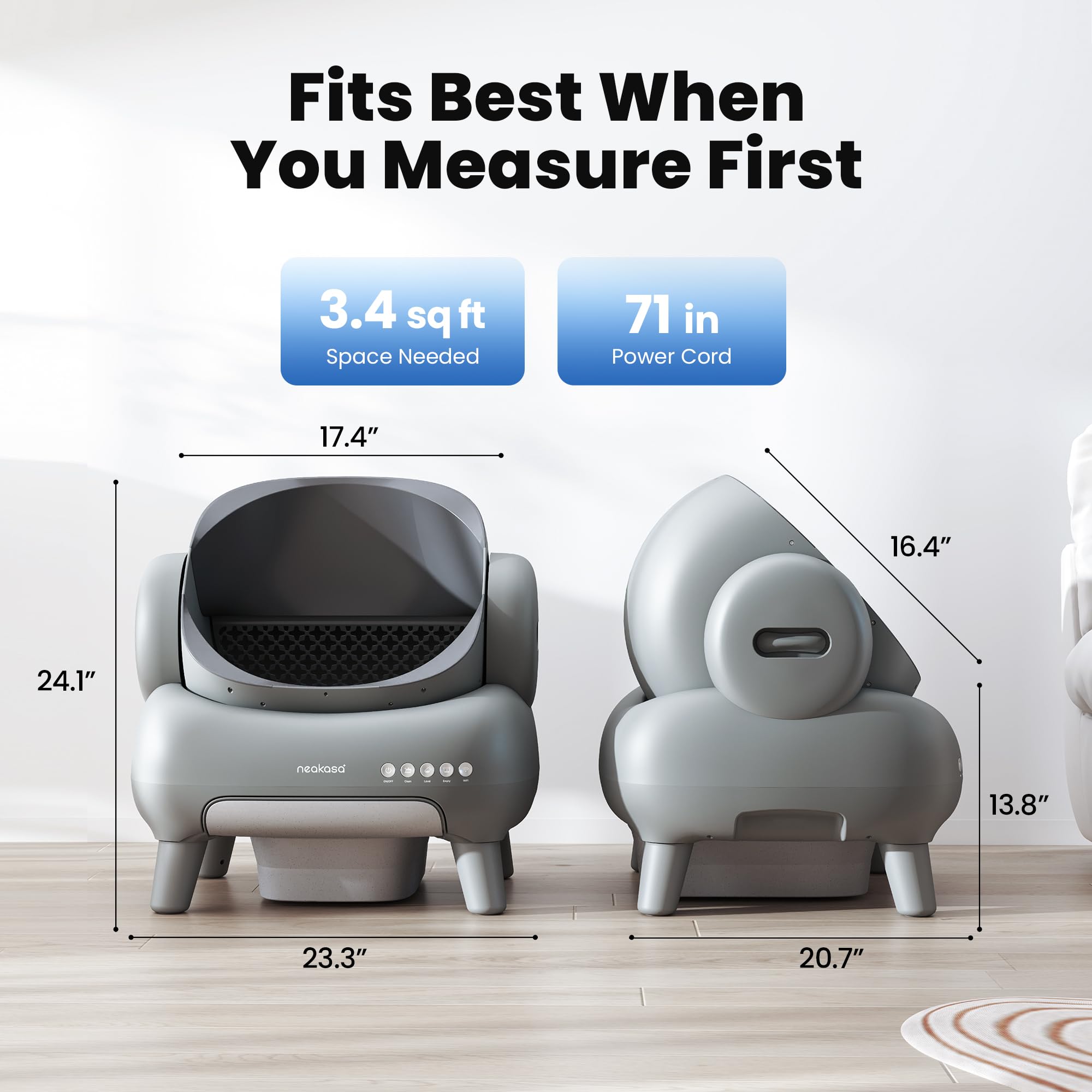 Neakasa M1 Plus supports multiple cats with configurable capacity.
