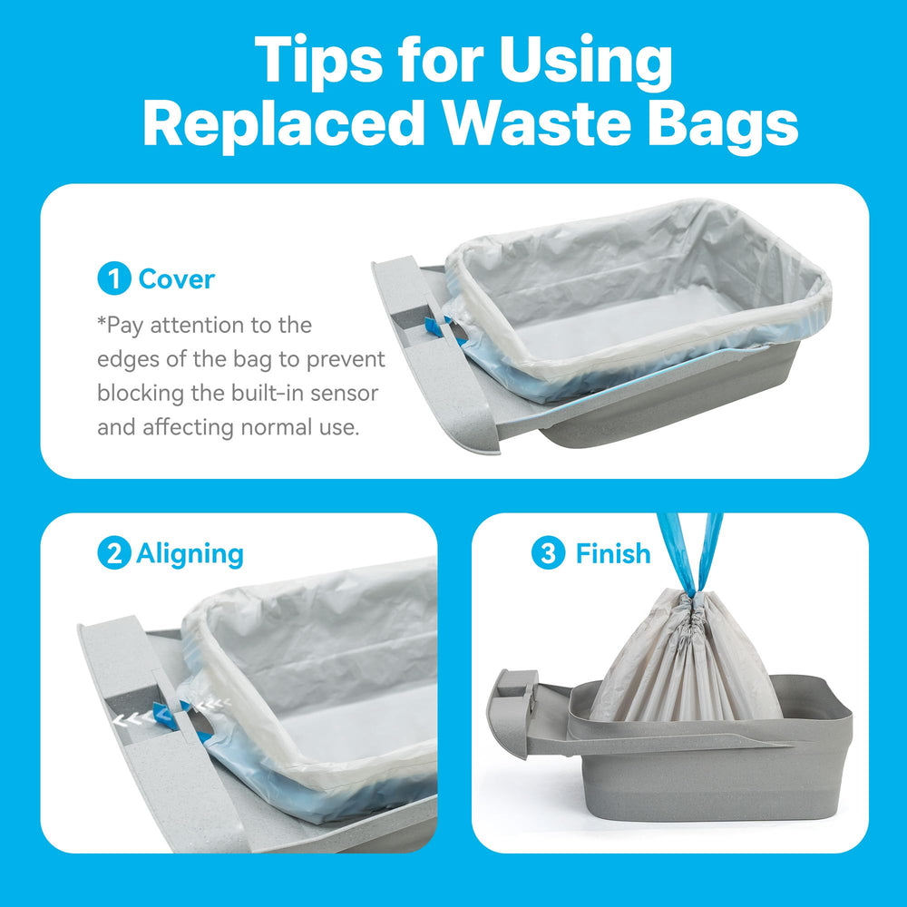 Two rolls of Neakasa waste bags for quick changes
