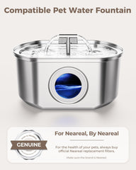 Neareal 108oz stainless steel fountain supports steady hydration for pets.