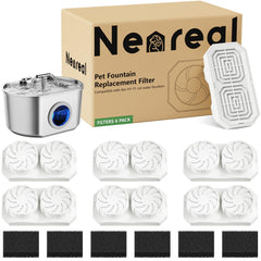 Neareal cat fountain filters 6-pack ready for easy replacements.