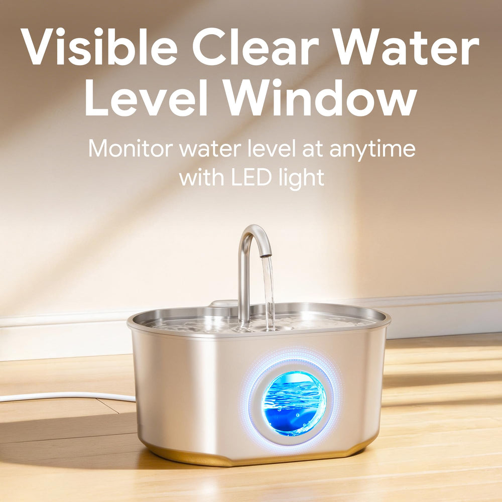 Neareal Cat Fountain flowing water design entices pets to drink more.