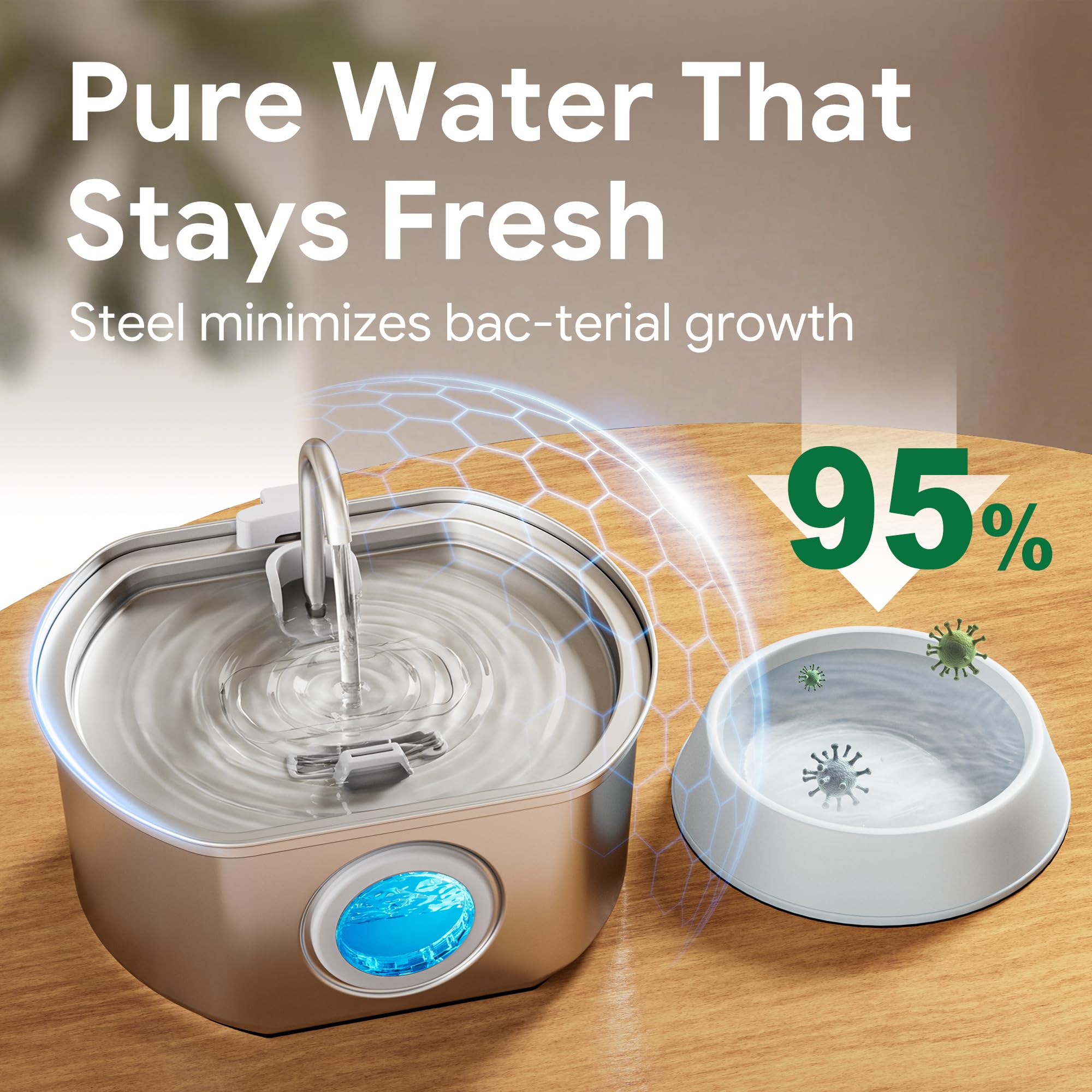 Stainless steel body from Neareal suitable for high-temperature cleaning.
