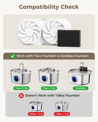 Neareal cat fountain sponges pack 6 as pre-filter for better filtration.