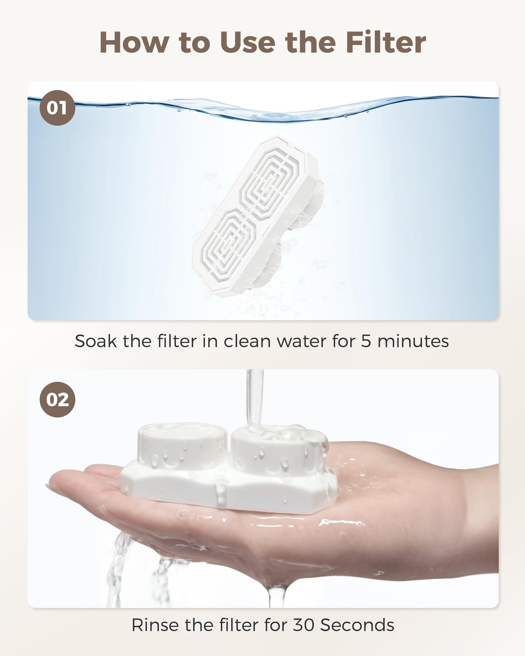 Neareal ion-exchange resin filtration detail softens water for better taste.