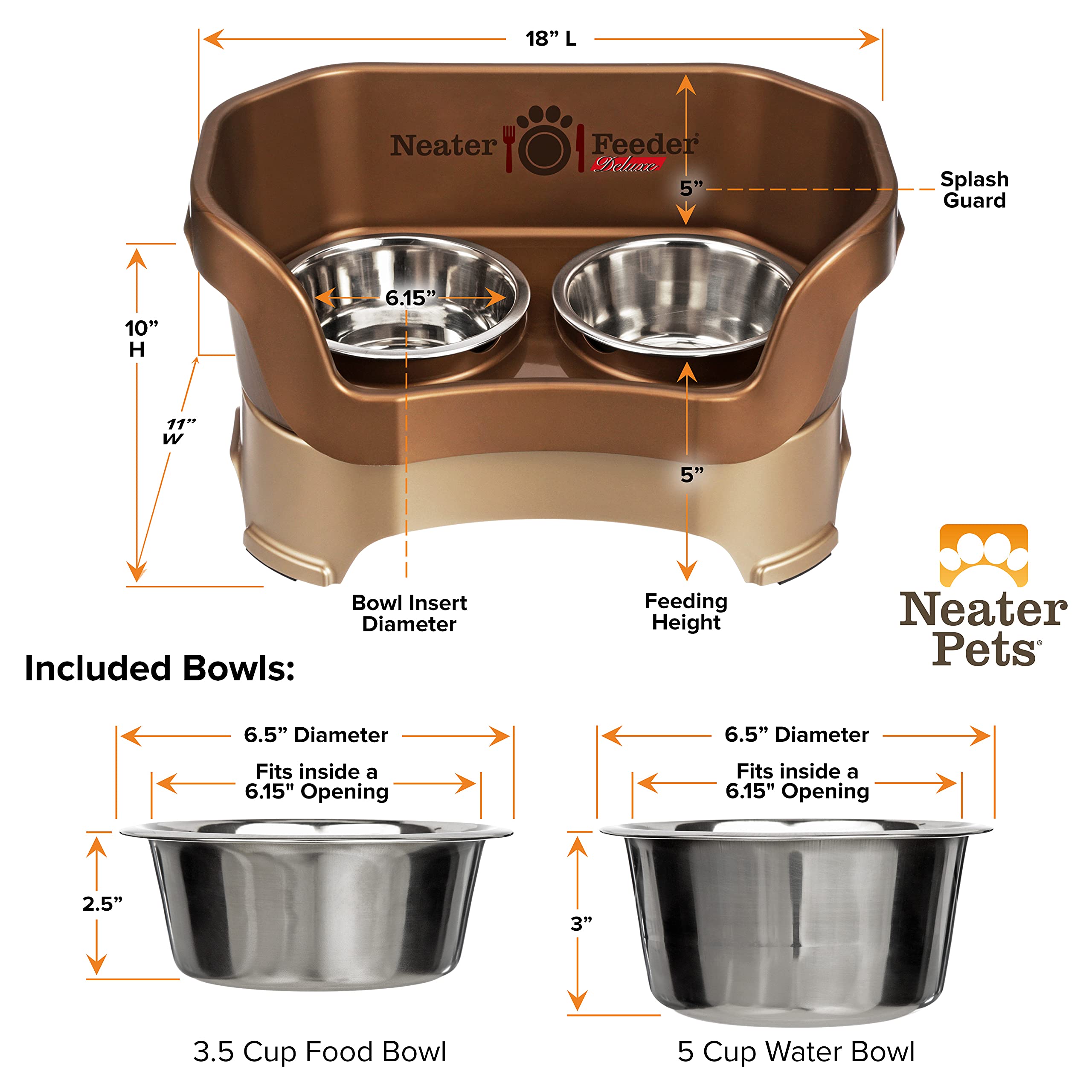Neater Feeder Deluxe parts are top-rack dishwasher-safe