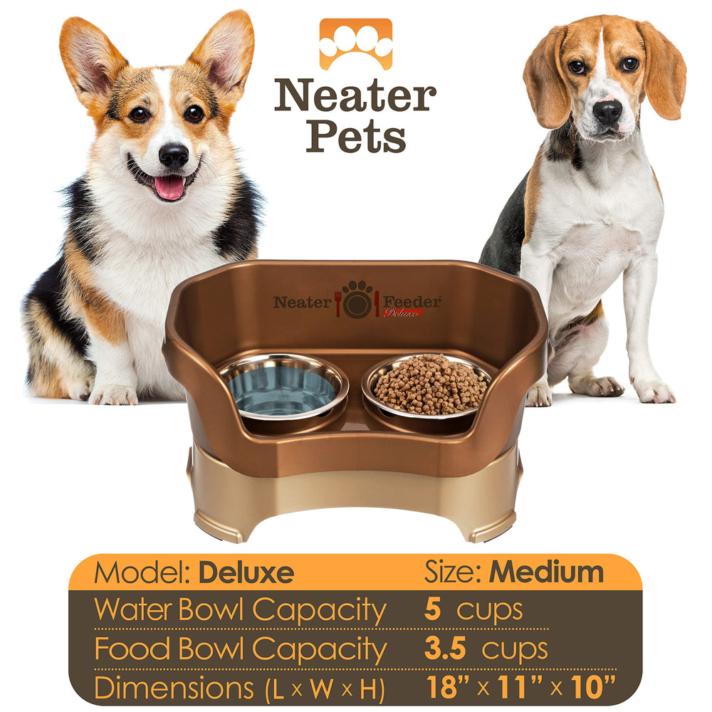 Neater Feeder Deluxe 3.5-cup food bowl included for medium dogs