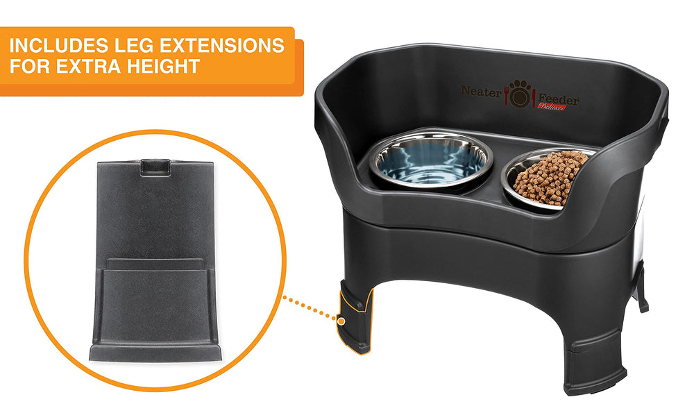 Neater Feeder Deluxe splash-proof walls protect floors from water splashes