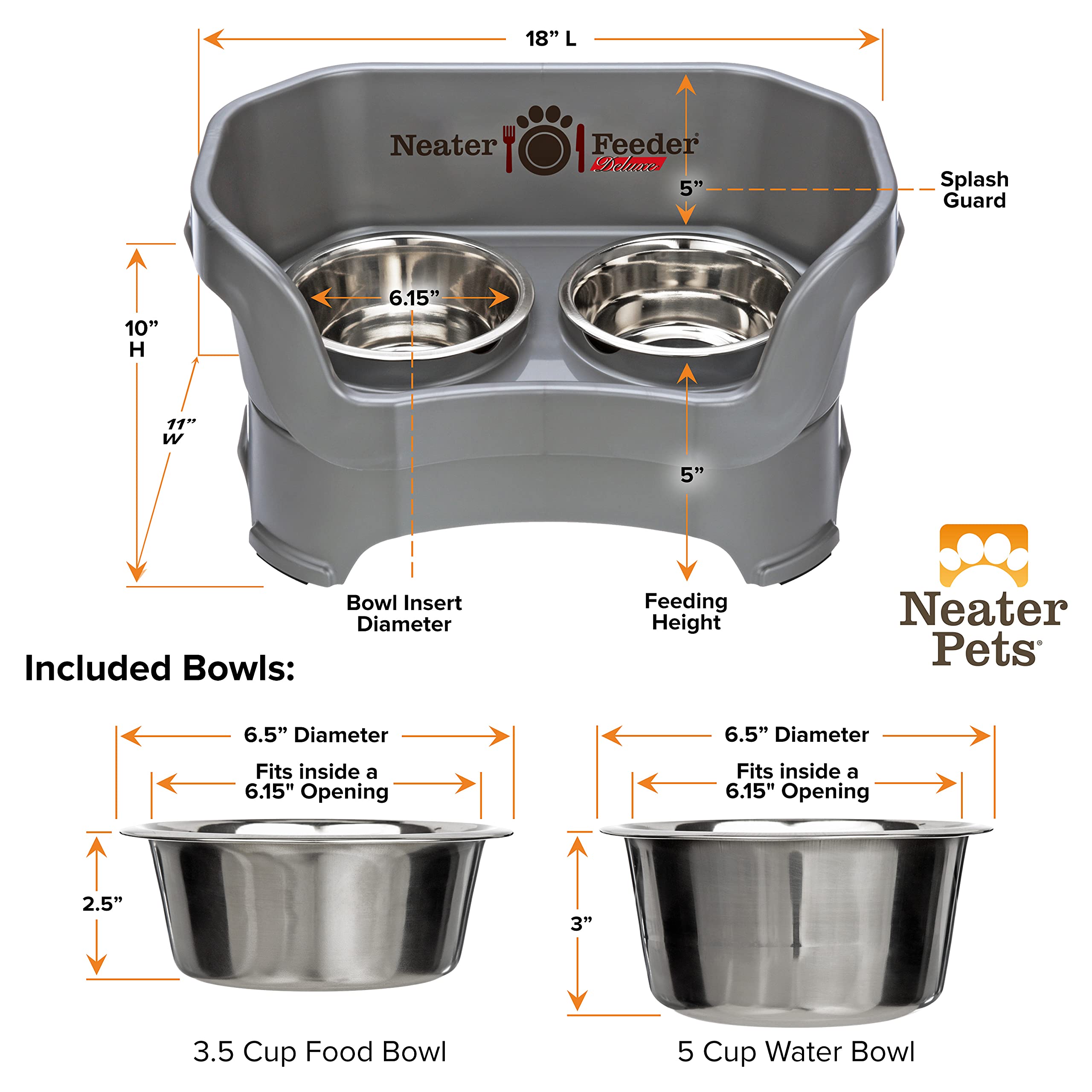Neater Feeder Deluxe outer stand is proudly made in the USA.
