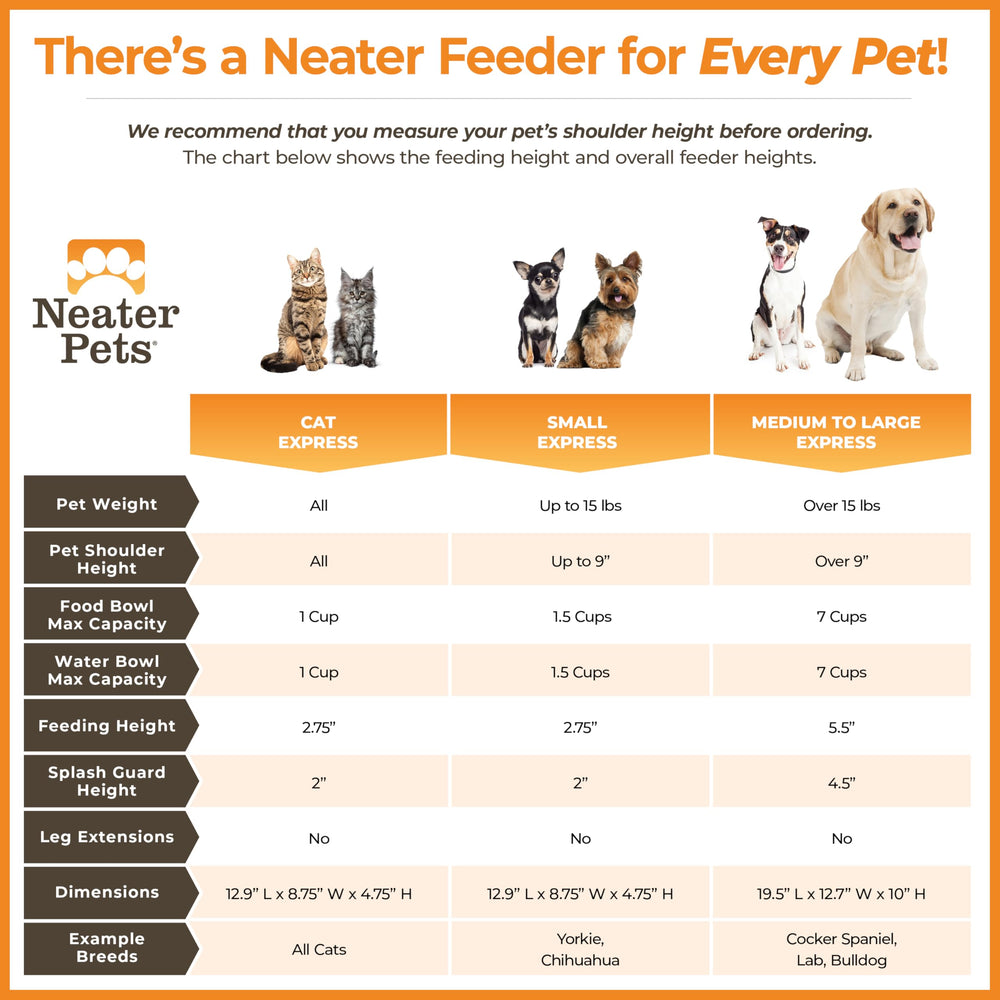 Neater Feeder Express almond color blends with home decor.