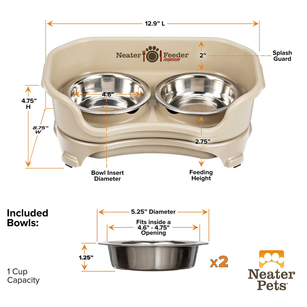 Neater Feeder Express catch basin collects spills and drips