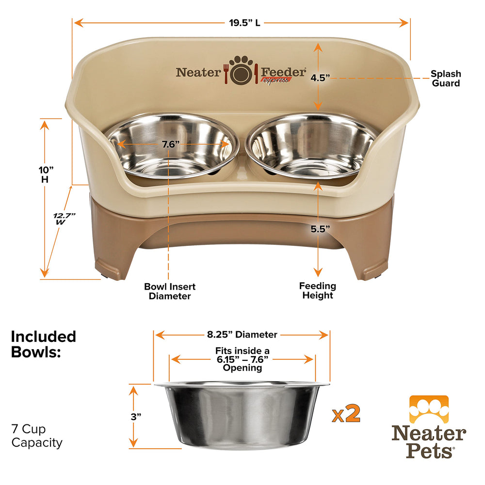 Top-rack dishwasher safe stand and bowls for quick cleanup.