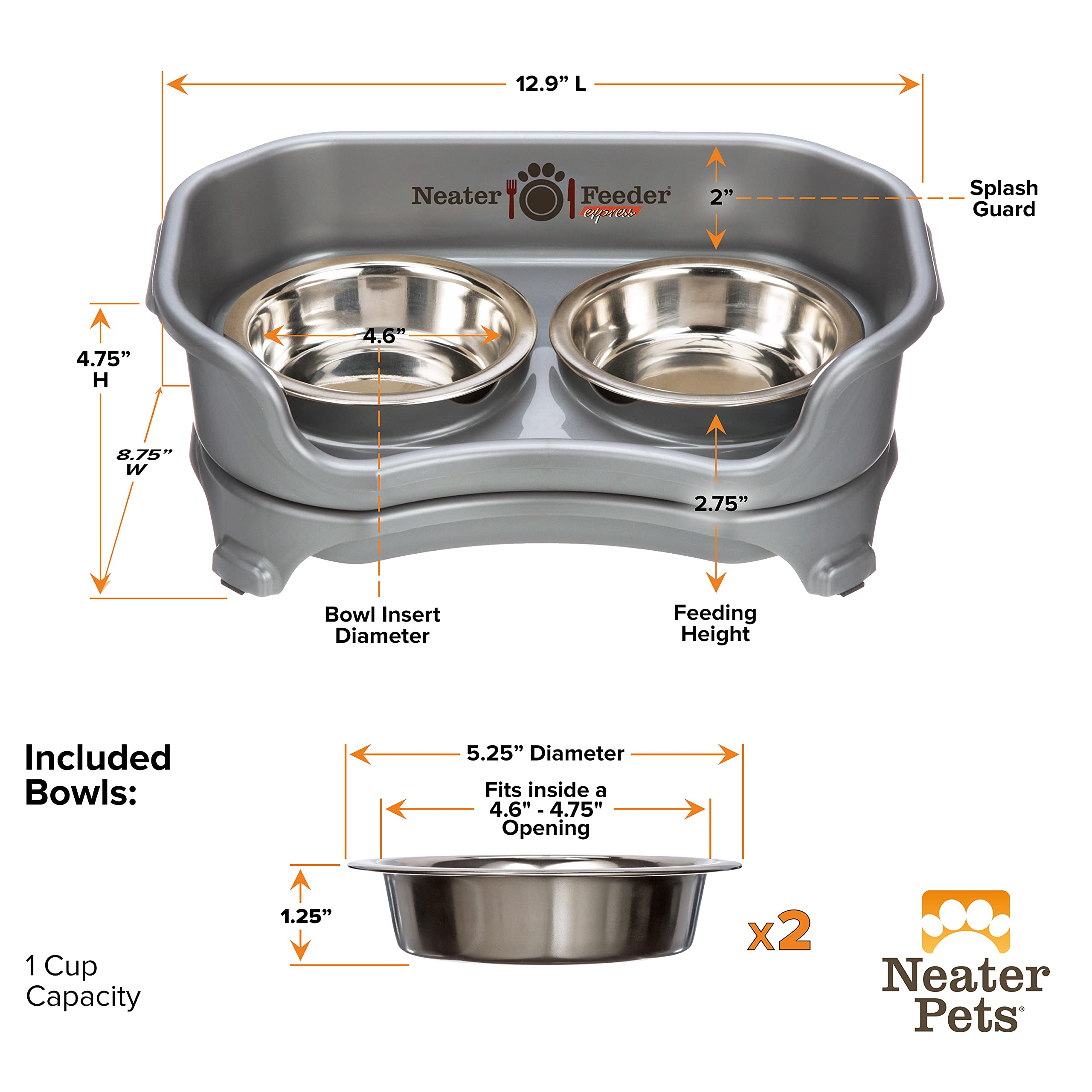 Neater Feeder Express components are top-rack dishwasher safe