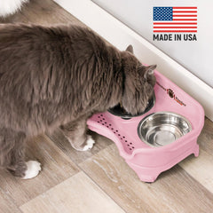 Neater Feeder Express elevated cat bowls improve eating posture for indoor cats.