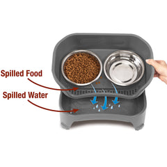 Elevated design of Neater Feeder Express supports comfortable, spill-free meals for larger dogs.