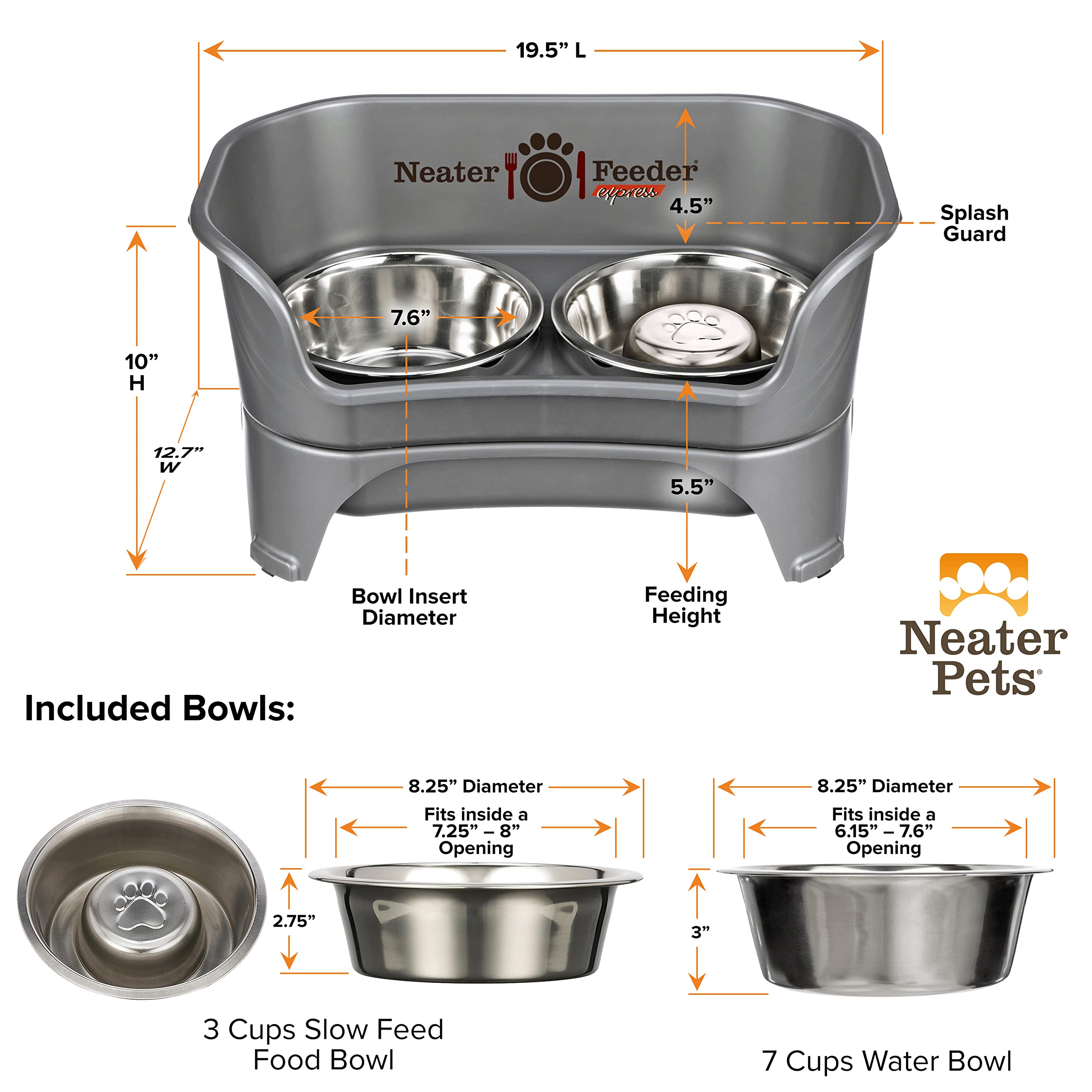 Grey colorway complements modern homes while supporting practical pet care.