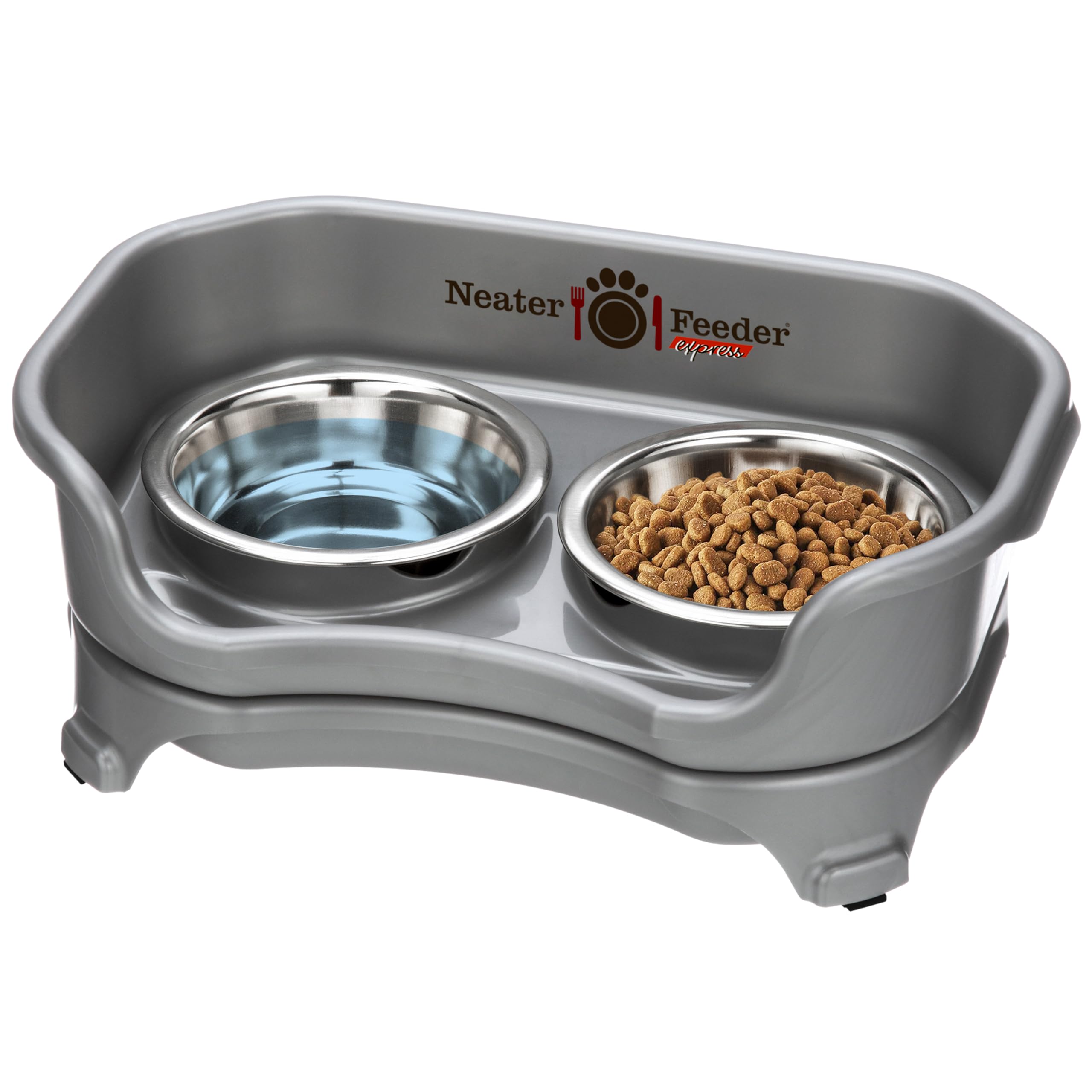 Neater Feeder Express mess-proof feeding station reduces spills during meals