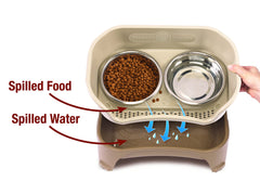Two stainless steel bowls from Neater Feeder Express are easy to clean.