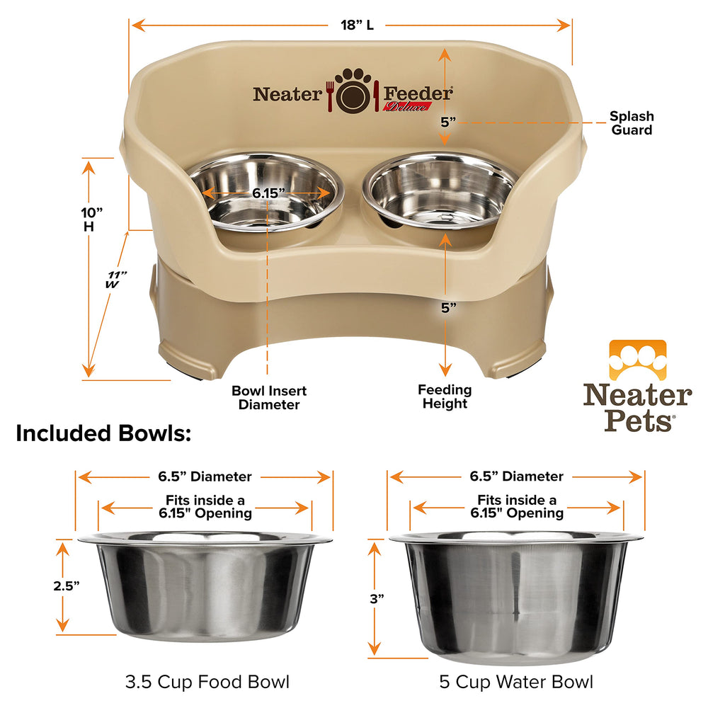 Neater Feeder stainless steel bowls are BPA-free and dishwasher safe.