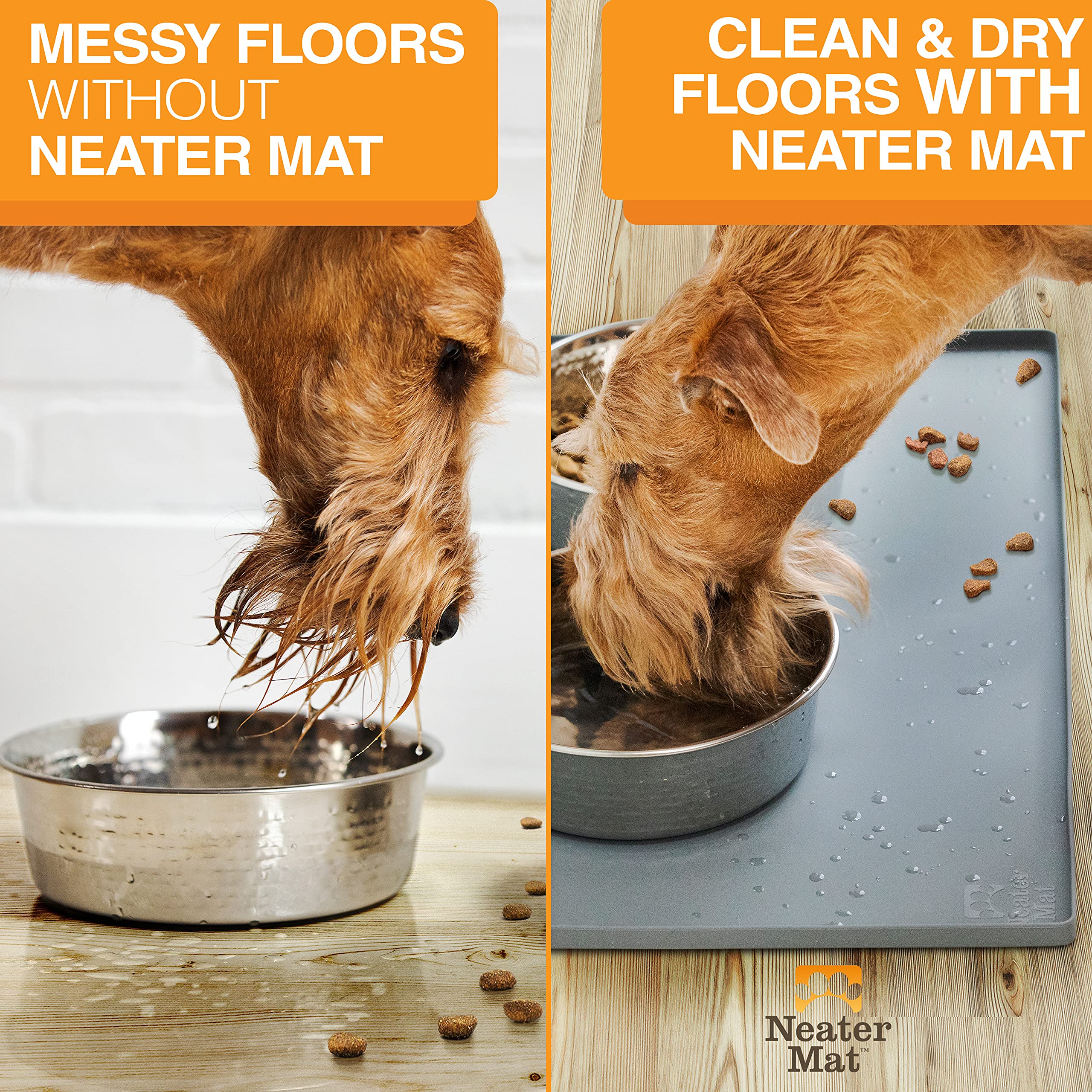 Neater Mat easy to clean and quick to dry.